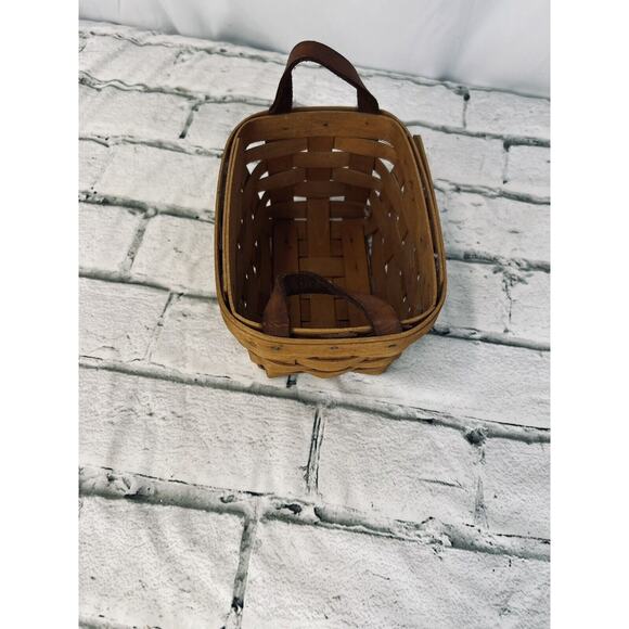 1998 Longaberger Rosemary Booking/Promo Basket w/2 Leather Ears - Picture 2 of 4